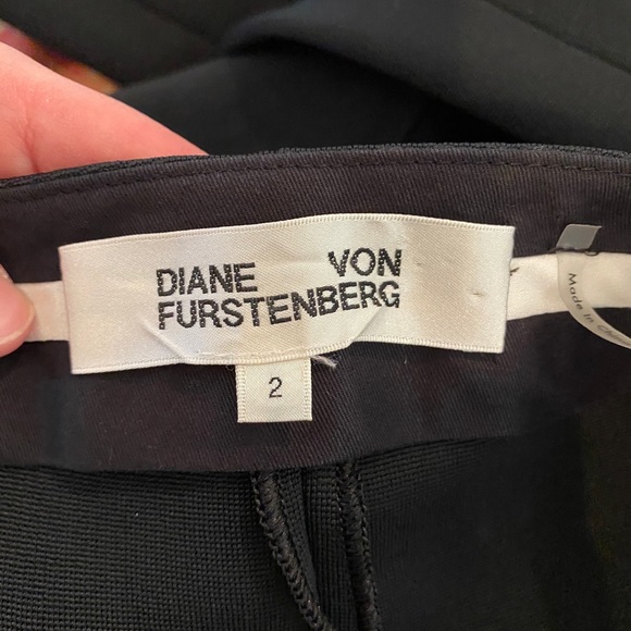 DVF Cotton-blend Twill Slim-leg Pants Size 2 - Picture 5 of 9